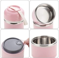 Pembe 2 Katman Yemek Termosu