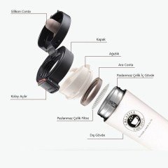 Paslanmaz Çelik Termos Mug 380ml