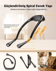 FRELSO Şarjlı Led Boyun Lamba Taşınabilir Kitap Okuma Lambası (Siyah)