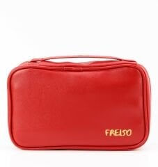 Frelso Seyahat Takı Çantası Aksesuar Organizer Mücevher Çantası - Kırmızı
