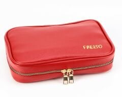 Frelso Seyahat Takı Çantası Aksesuar Organizer Mücevher Çantası - Kırmızı