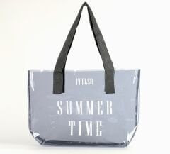Frelso Şeffaf Plaj Çantası-Gri