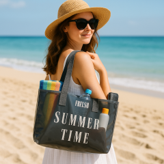 Frelso Şeffaf Plaj Çantası-Gri