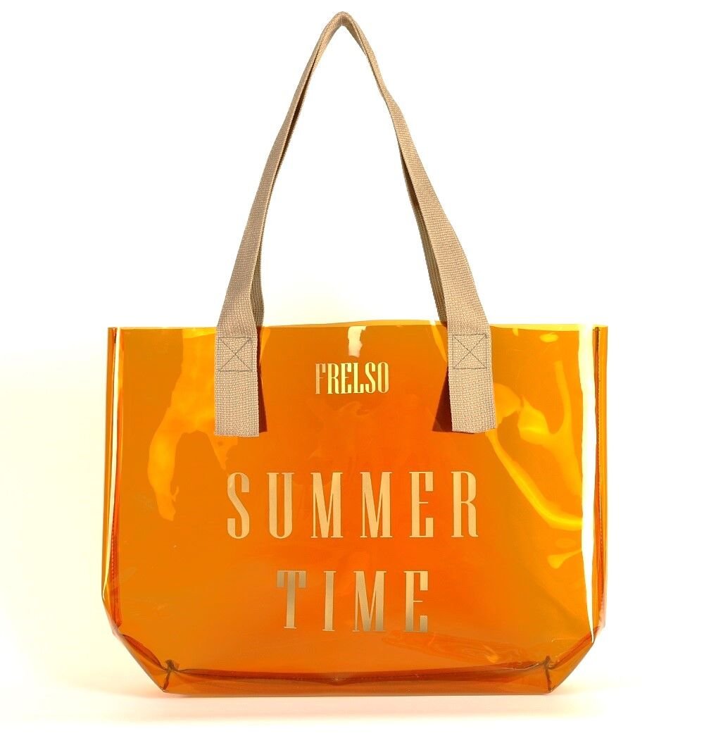 Frelso Şeffaf Plaj Çantası-Kahve