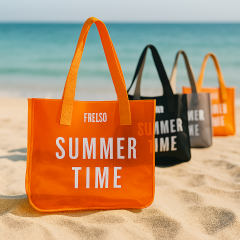 Frelso Şeffaf Plaj Çantası-Turuncu