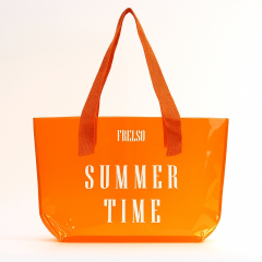 Frelso Şeffaf Plaj Çantası-Turuncu