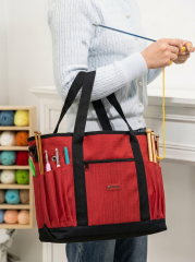 Frelso Örgü Çantası Omuz Askılı Örgücü Çantası Organizer - KIRMIZI