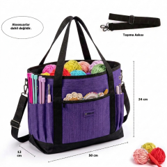 Frelso Örgü Çantası Omuz Askılı Örgücü Çantası Organizer - MOR