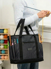 Frelso Örgü Çantası Omuz Askılı Örgücü Çantası Organizer - Siyah