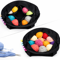 Frelso Örgü Çantası Omuz Askılı Örgücü Çantası Organizer - Siyah